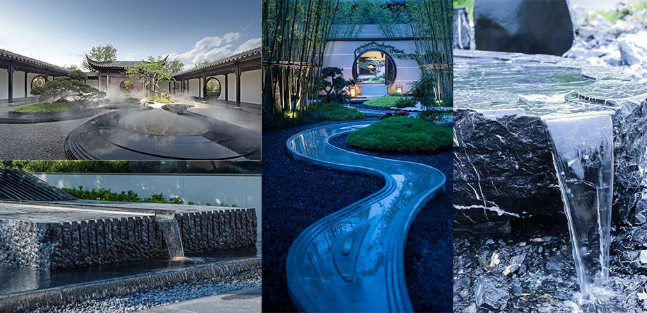 Stone landscaping, Mirror surface, Sink, Irregular processing, Water bowl