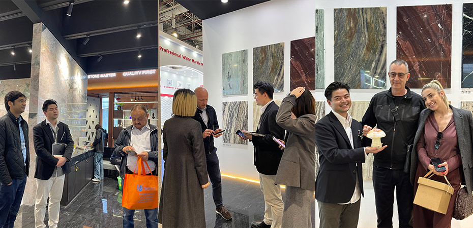 STONELINK with clients at Xiamen Stone Fair 2025