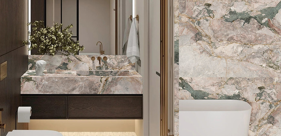 Sakura marble in Bathroom