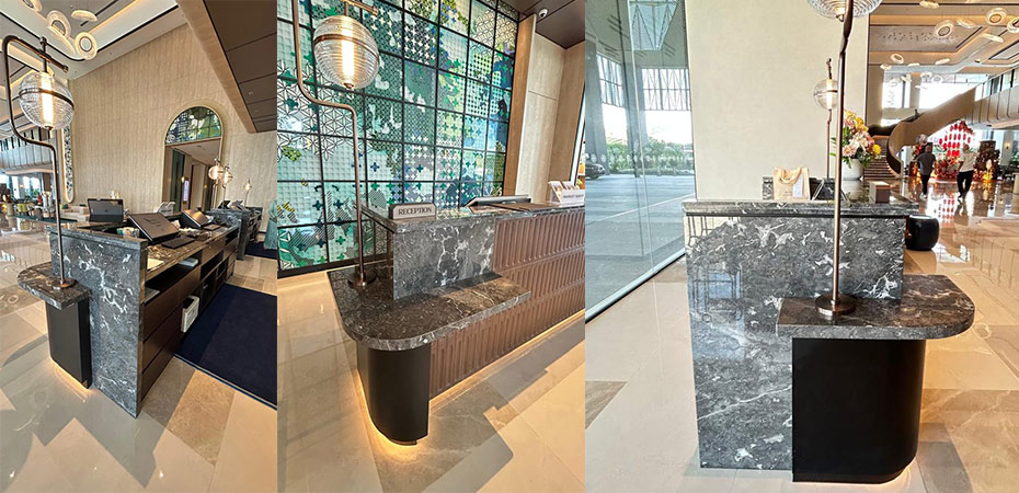 Romantic Grey marble countertops