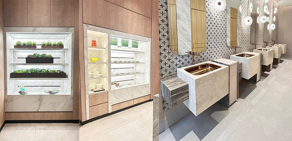 Volakas marble & Grey Emperador marble
