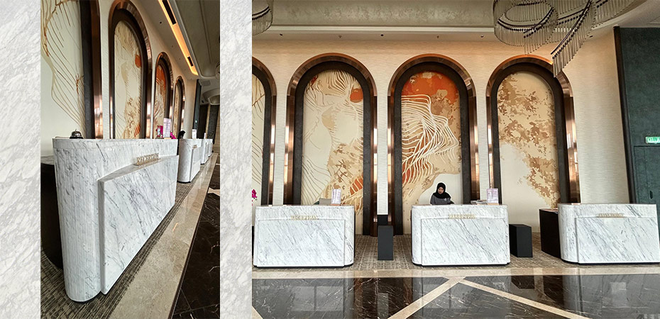 Carrara Marble – Reception Desk