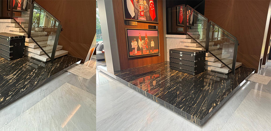 Private Villa, Singapore - Palissandro White Marble 2