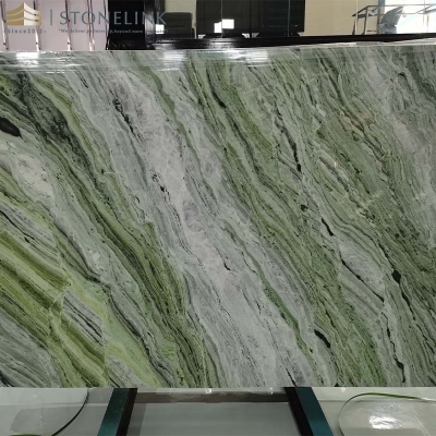 Raggio Verde marble slab