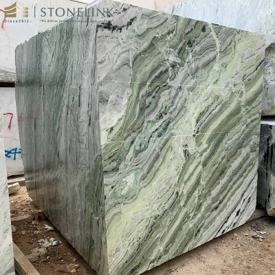 Raggio Verde marble block