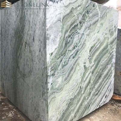 Raggio Verde marble block