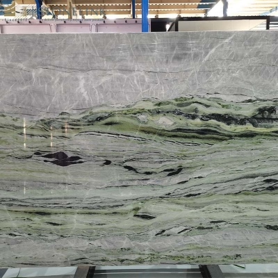 Raggio Verde marble slab