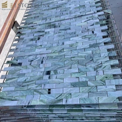 Raggio Verde brick marble mosaic