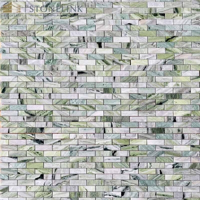 Raggio Verde brick marble mosaic