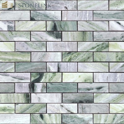 Raggio Verde brick marble mosaic