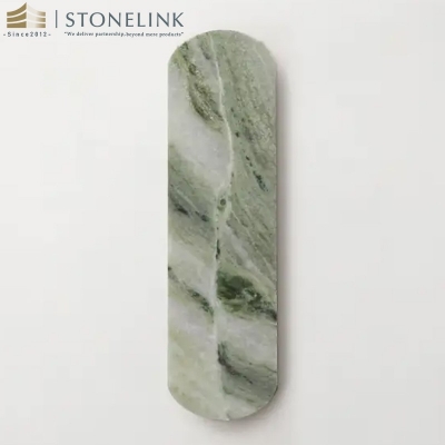 Raggio Verde long oval marble mosaic