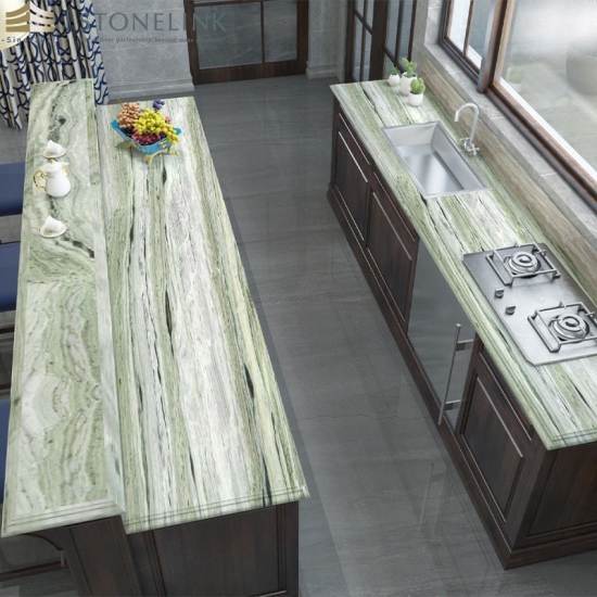 Raggio Verde marble countertop