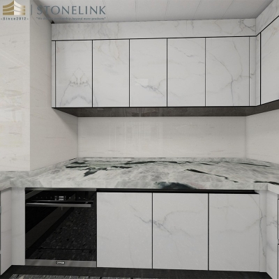 Raggio Verde marble countertop