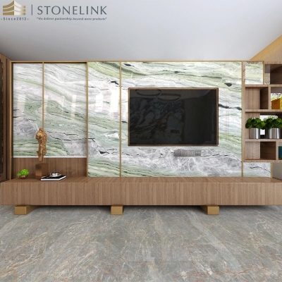 Raggio Verde marble tile