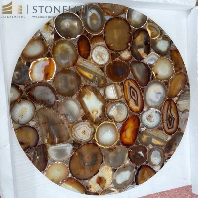 Brown semi precious agate