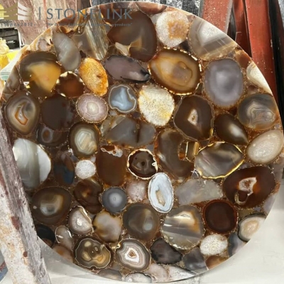 Brown semi precious agate