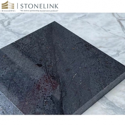 Black galaxy granite slab