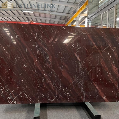 Velvet red quartzite slab