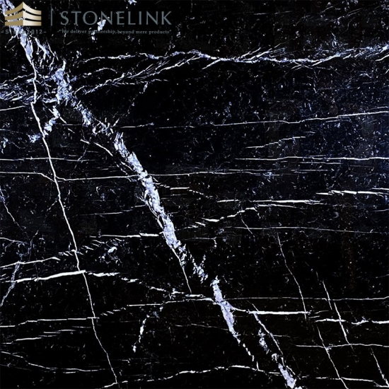 Nero marquina black marble slab