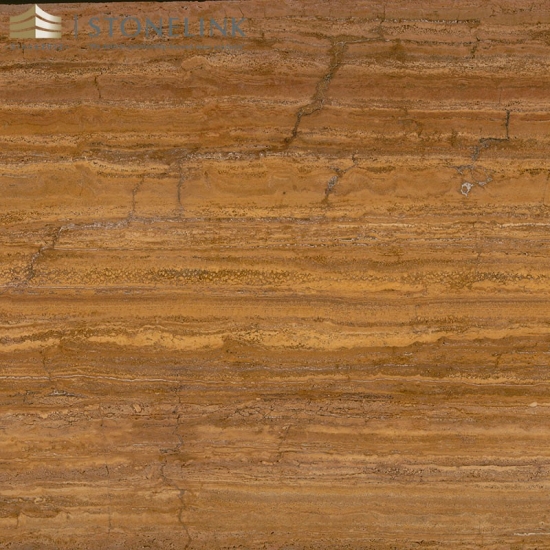 Golden travertine slab