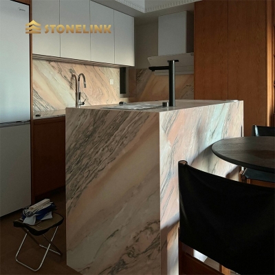 Rosa aurora marble slab