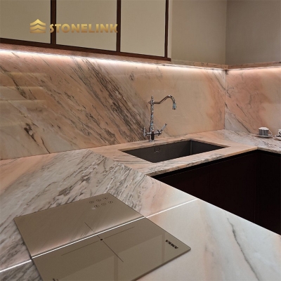 Rosa aurora marble slab