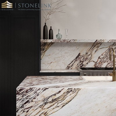 Calacatta viola marble slab