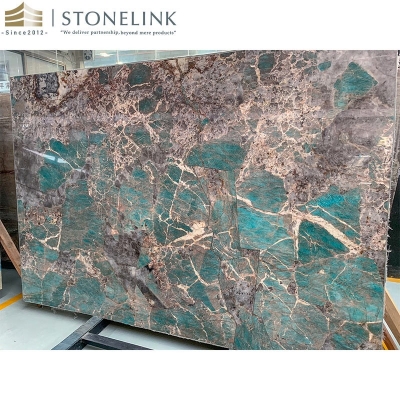 Amazon green quartzite slab