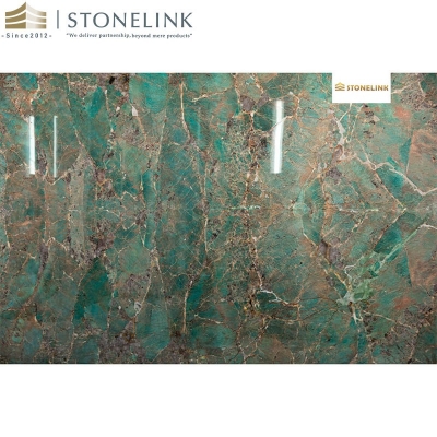 Amazon green quartzite slab