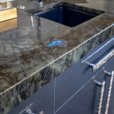 Lemurian blue granite countertop