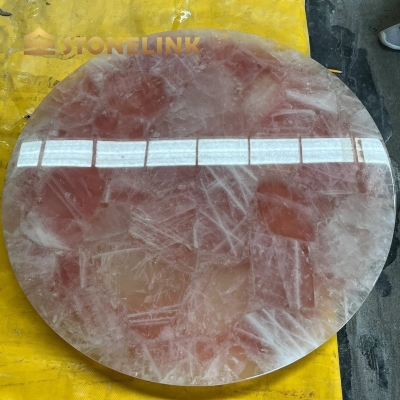 Pink onyx slab