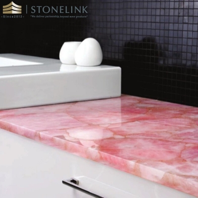 Pink onyx slab