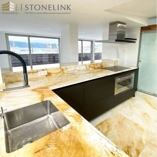 Corallo quartzite countertop