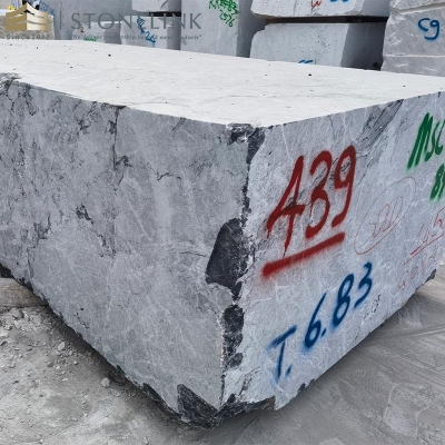 Grigio Carnico marble block