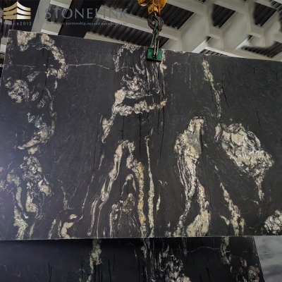 Cosmic Black granite slab