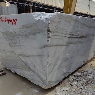 Bianco Oro marble block