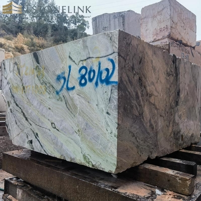 Raggio Verde marble block