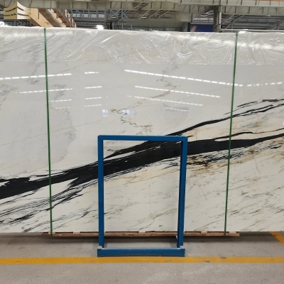 Oriental Calacatta White marble slab