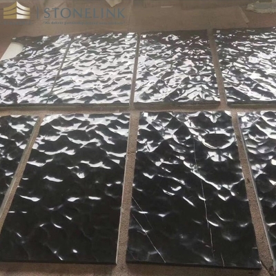 Nero Marquina marble 3D CNC carving cut to size