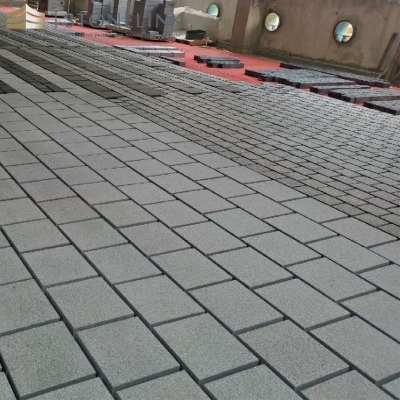 Black grey granite pavers