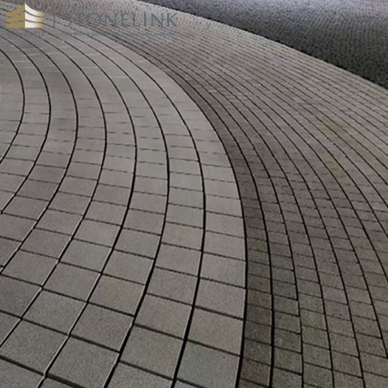 Black grey granite pavers