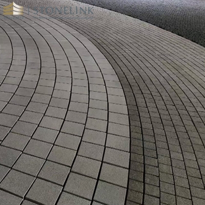 Black grey granite pavers