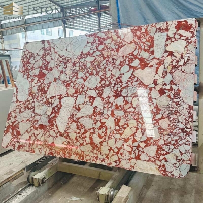 Bulgari Red marble slab