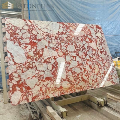 Bulgari Red marble slab