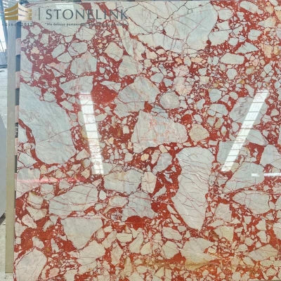 Bulgari Red marble slab