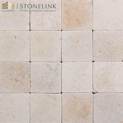 Tumbled limestone tile