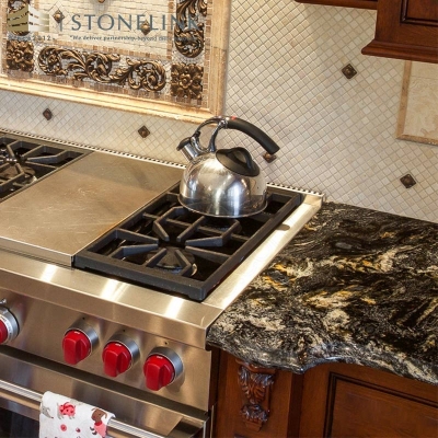 Cosmic Black granite countertops