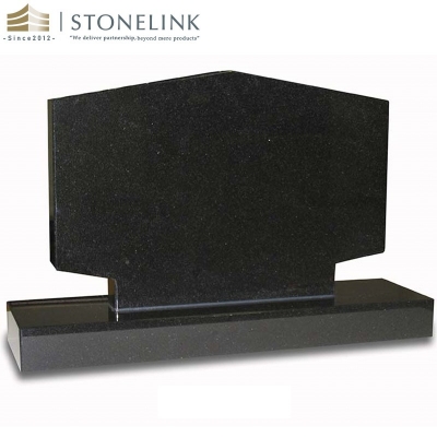 Black granite pet memorial headstone