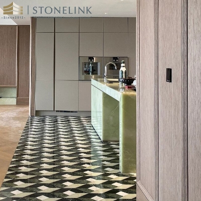 Green onyx countertop