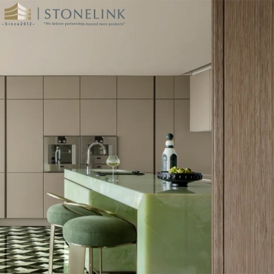 Green onyx countertop